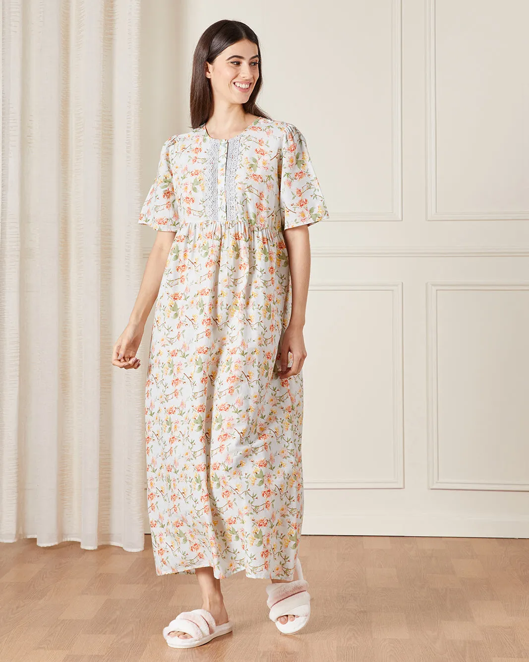 Women Orange Printed Nightgown sold by Redtag product image thumbnail 4