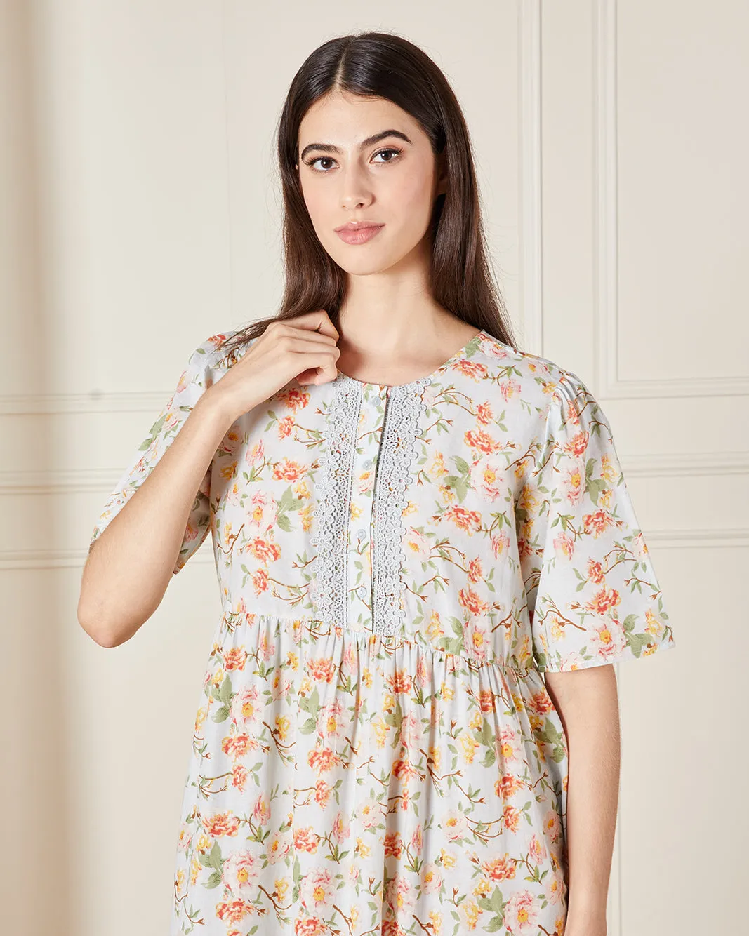 Women Orange Printed Nightgown sold by Redtag product image thumbnail 2