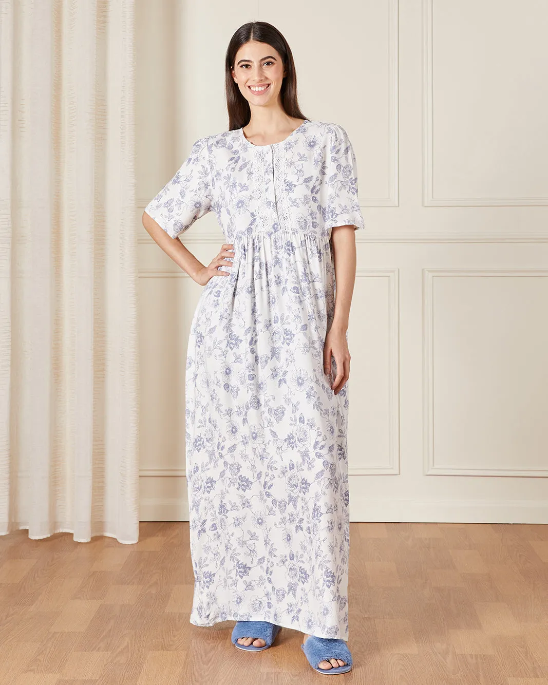 Women White Printed Nightgown sold by Redtag product image thumbnail 4