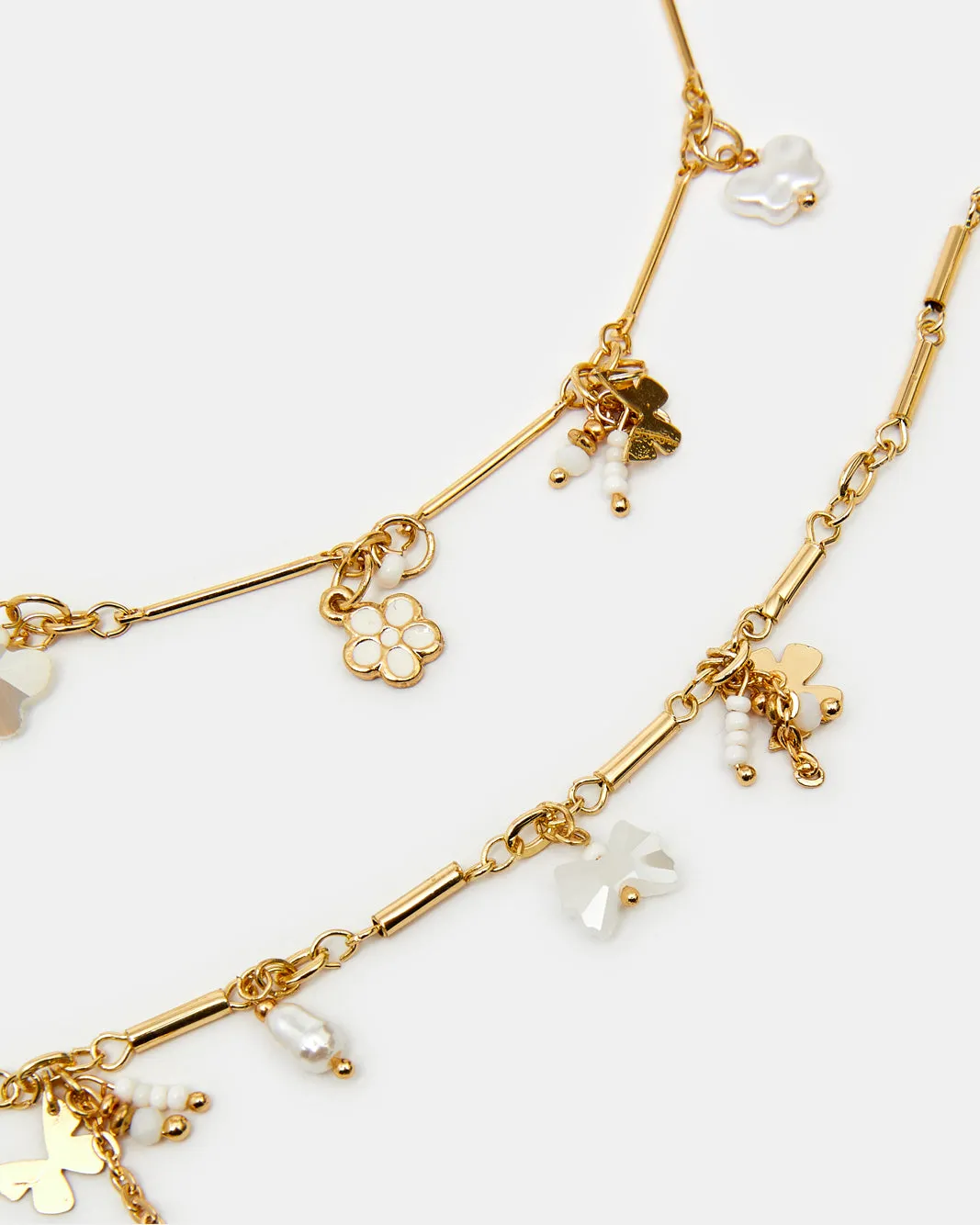 Girls Gold Embellished Necklace & Bracelets (3 Piece) sold by Redtag product image thumbnail 2