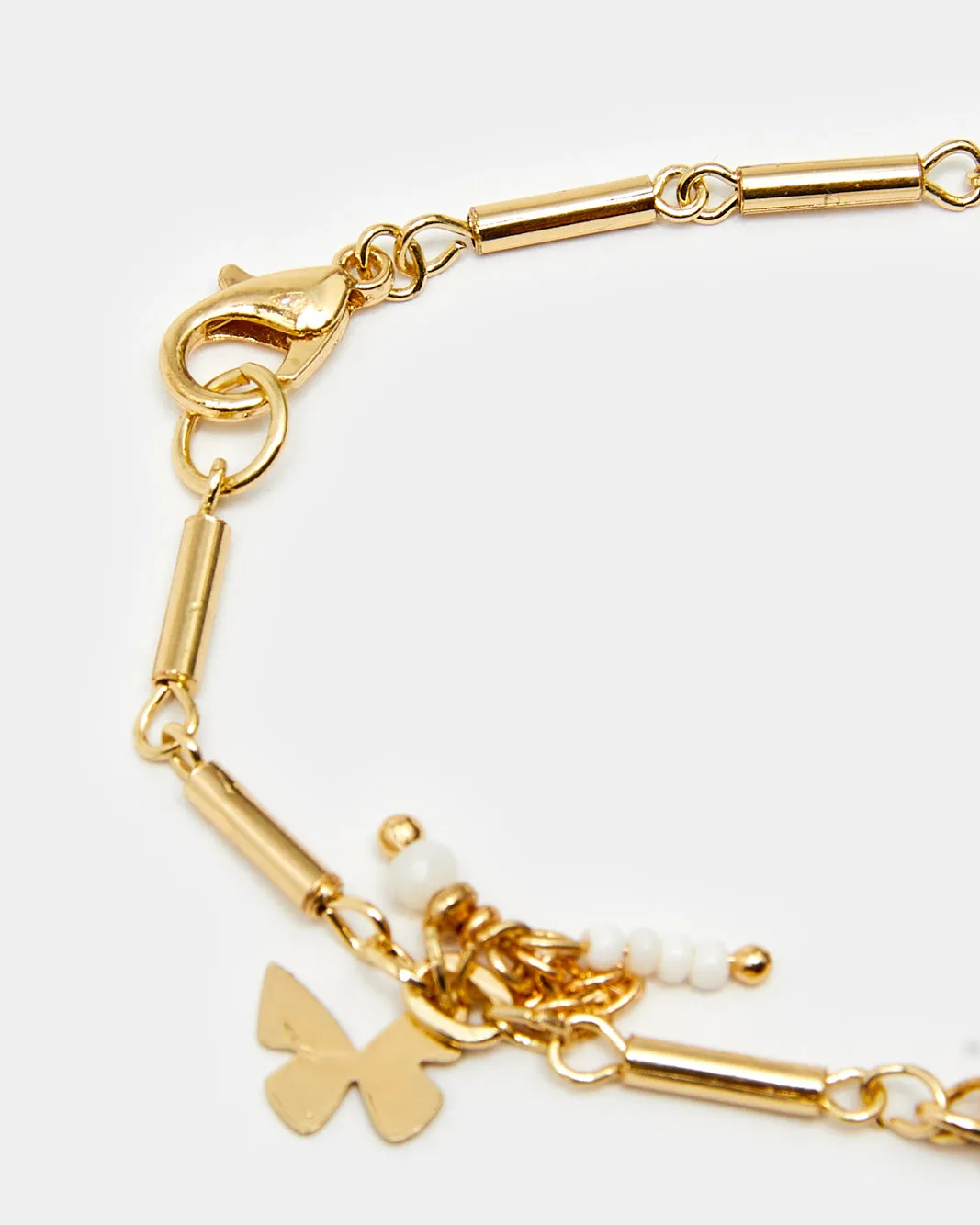 Girls Gold Embellished Necklace & Bracelets (3 Piece) sold by Redtag product image thumbnail 3