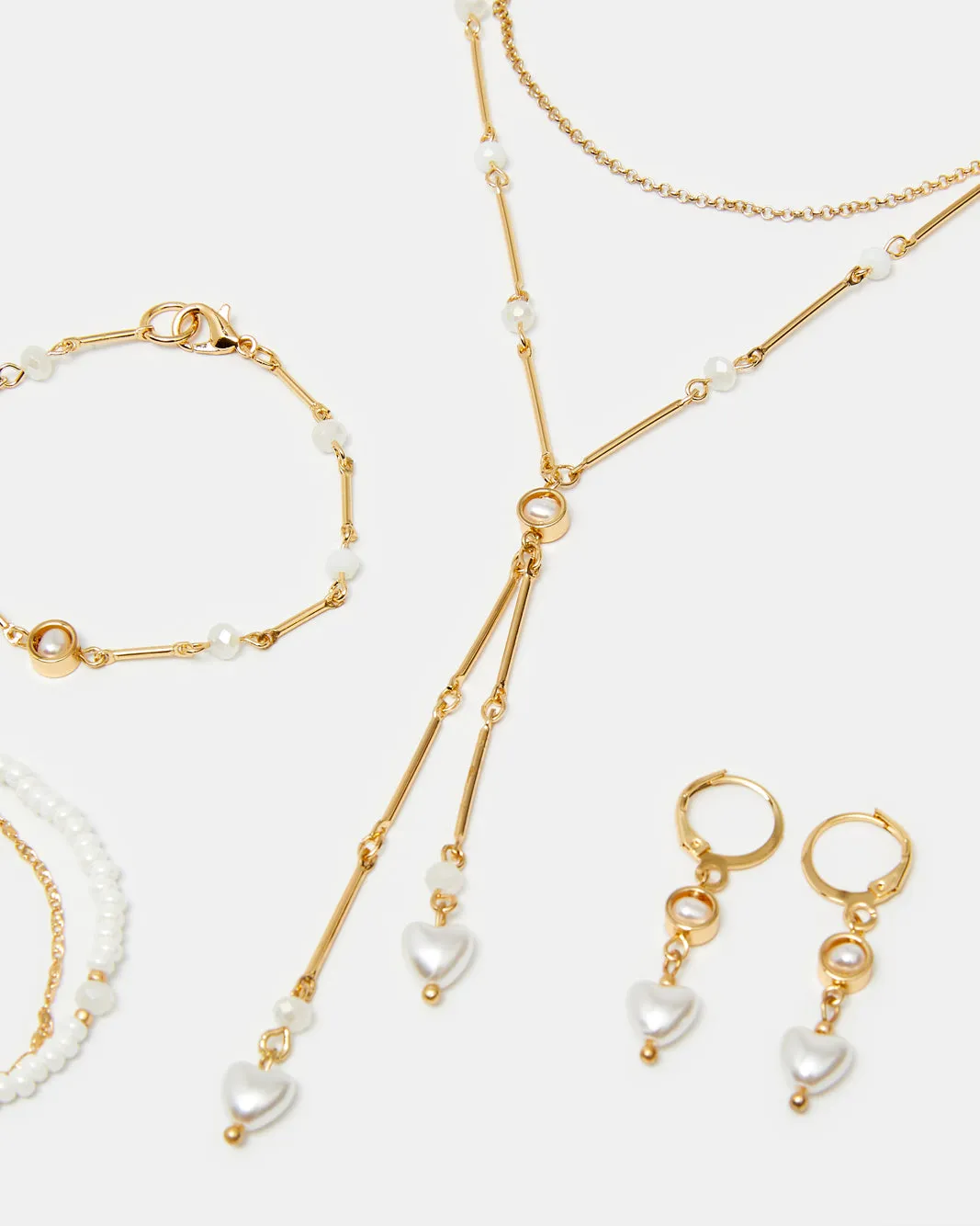 Girls Gold Embellished Necklace & Bracelets & Earring (4 Piece) sold by Redtag product image thumbnail 2