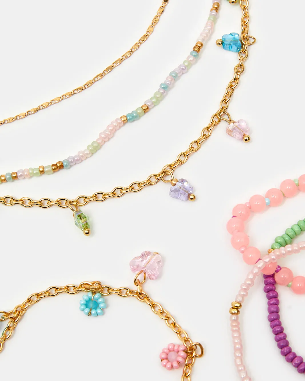 Girls Gold Embellished Necklace And Bracelet (3 Piece) sold by Redtag product image thumbnail 3