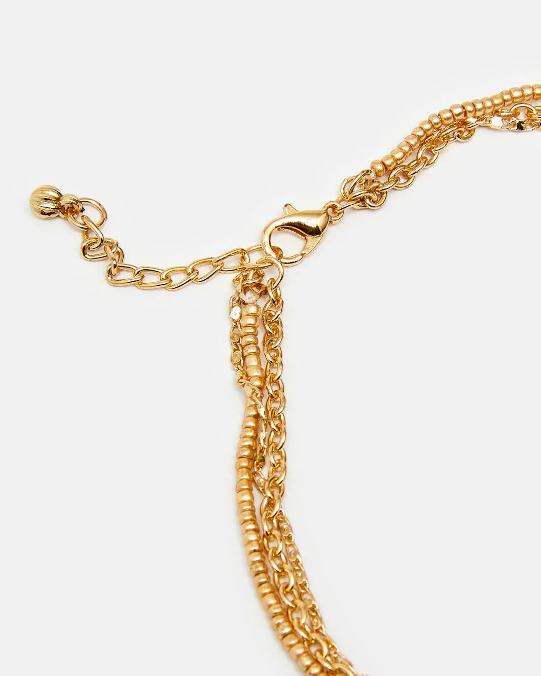 Girls Gold Embellished Necklace And Bracelet (3 Piece) sold by Redtag product image thumbnail 4