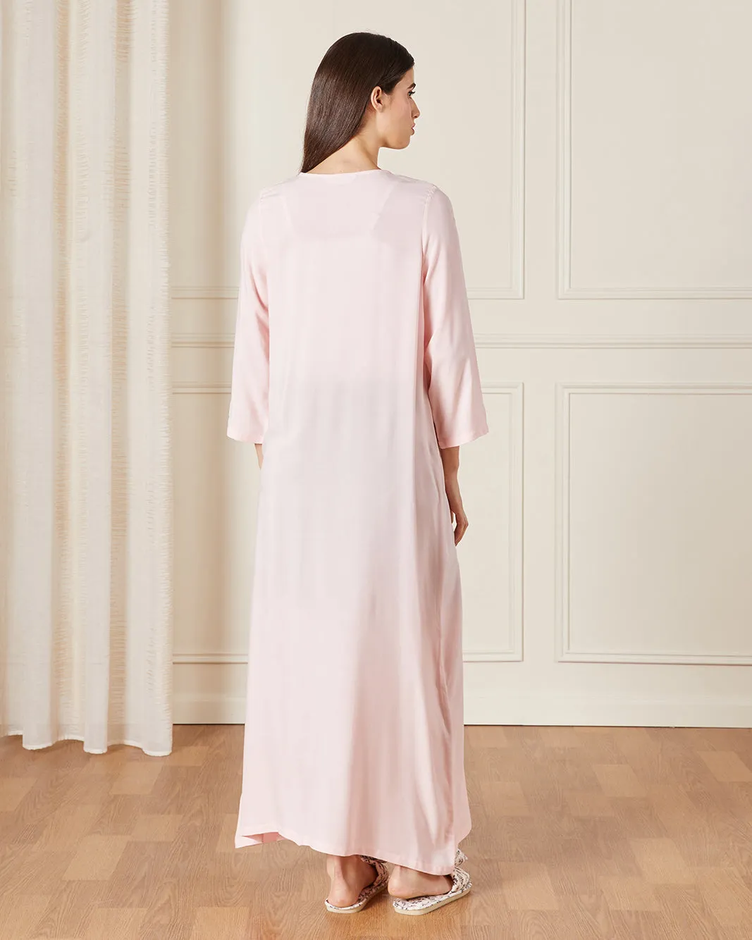 Women Pink Embordered Nightgown sold by Redtag product image thumbnail 3