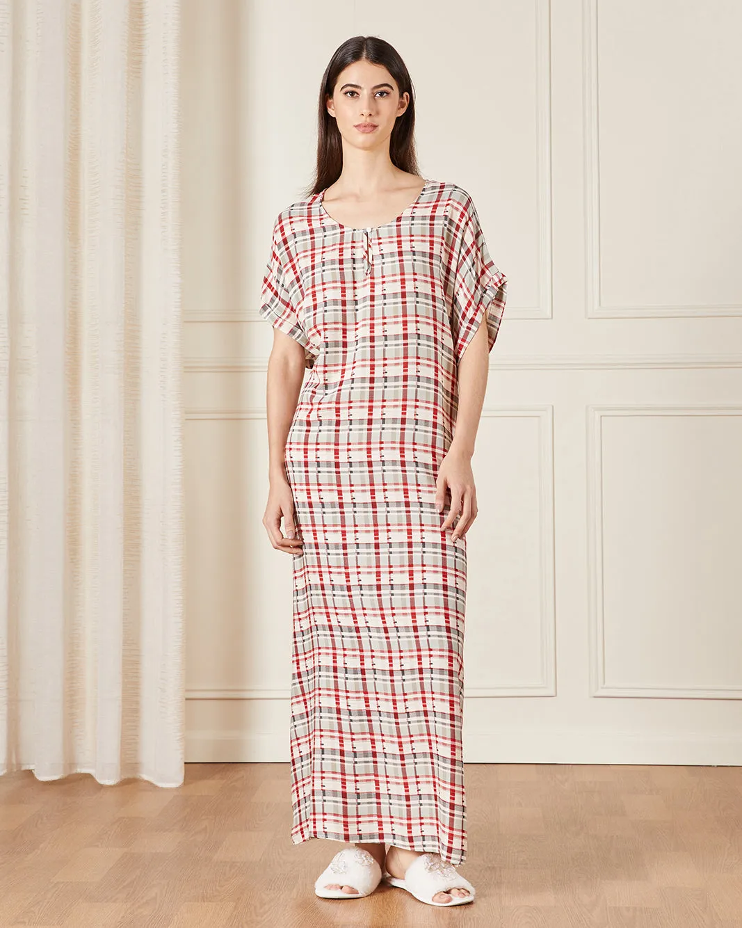 Women Red Printed Nightgown sold by Redtag product image thumbnail 4