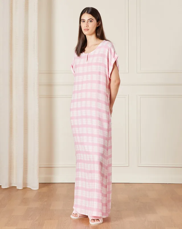 Women Pink Printed Nightgown sold by Redtag