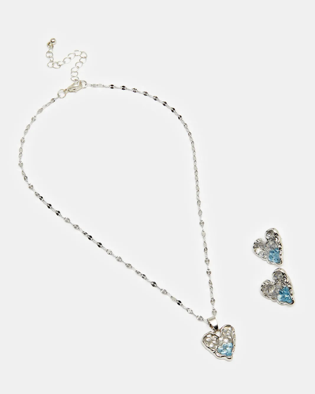 Women Silver Embellished Earrings and Necklace (Pack of 2) sold by Redtag