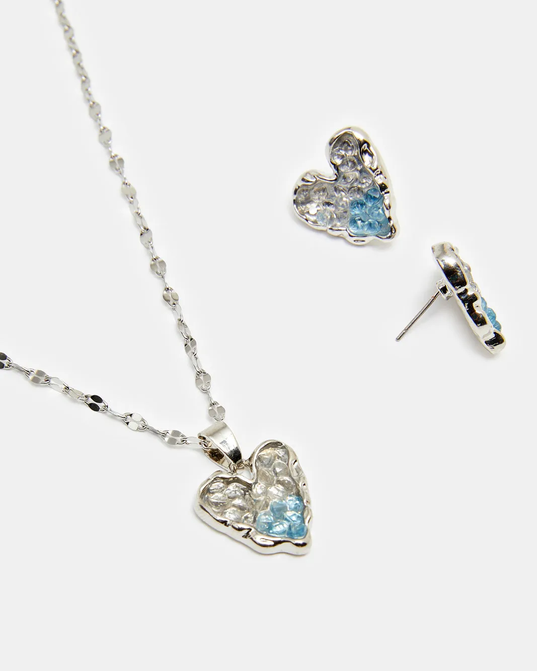 Women Silver Embellished Earrings and Necklace (Pack of 2) sold by Redtag product image thumbnail 2