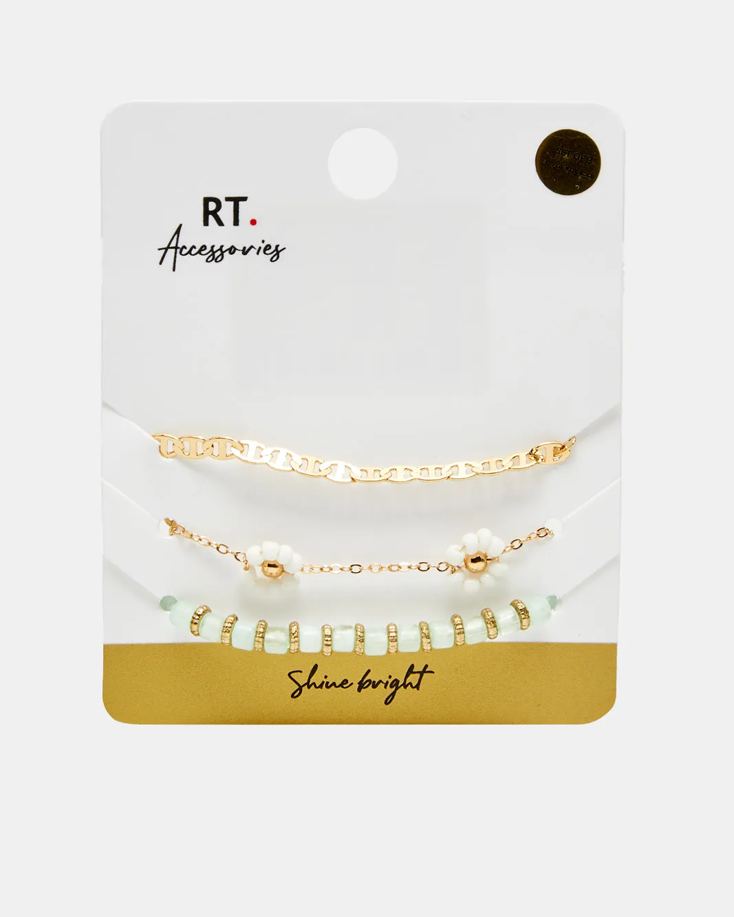 Women Gold Embellished Bracelet Set (Pack of 3) sold by Redtag product image thumbnail 4