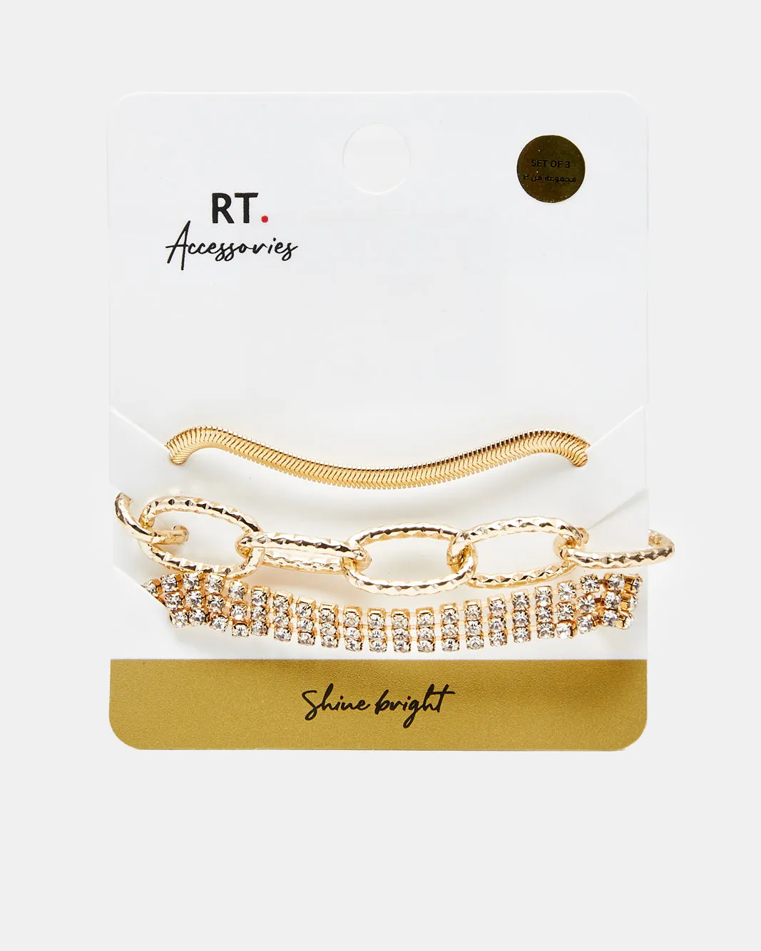 Women Gold Embellished Bracelet Set (Pack of 3) sold by Redtag product image thumbnail 4