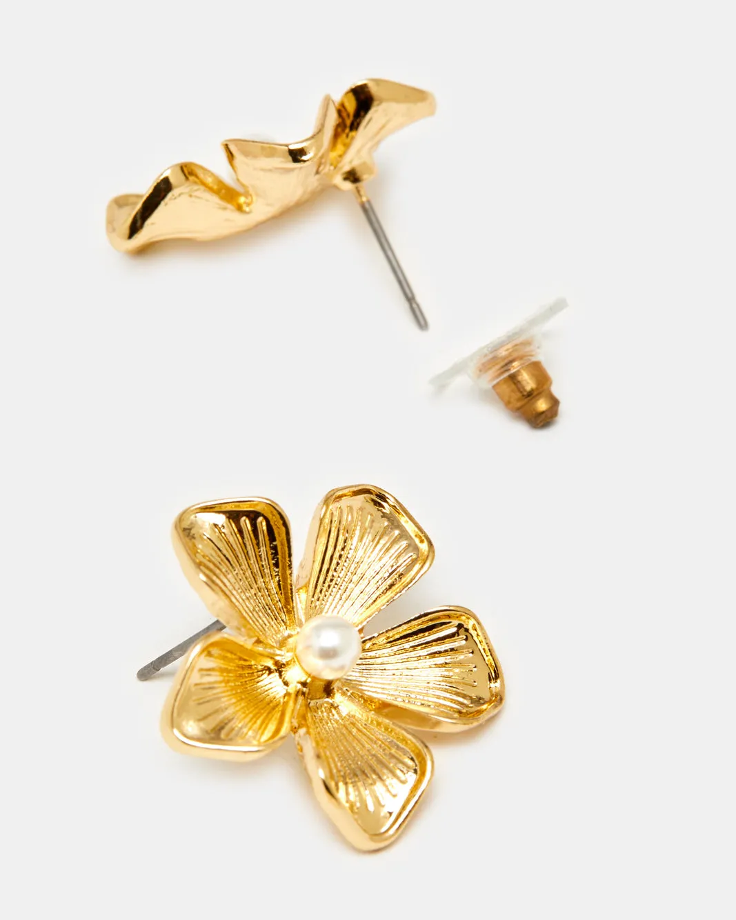 Women Gold Floral Earring sold by Redtag product image thumbnail 3