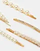 Women White Pearl Hair Clip Set (Pack of 5) sold by Redtag