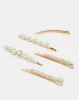 Women White Pearl Hair Clip Set (Pack of 5) sold by Redtag