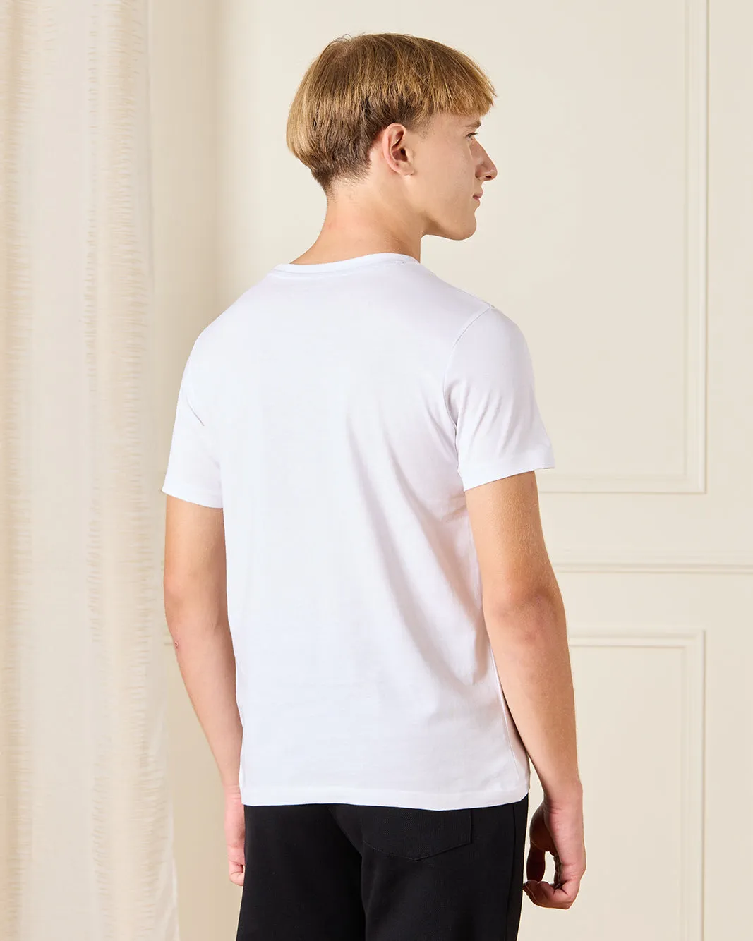 Senior Boys White Cool Panda Graphic T-Shirt sold by Redtag product image thumbnail 3