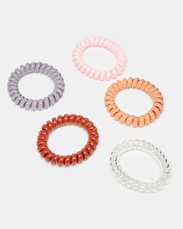 Women Assorted Solid Elastic Hair Band (5 Piece) sold by Redtag