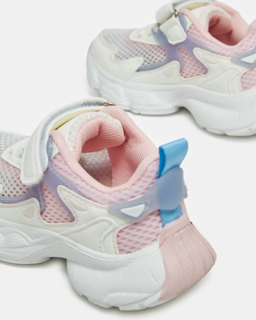 Girls White Velcro Mesh Trainer sold by Redtag product image thumbnail 4