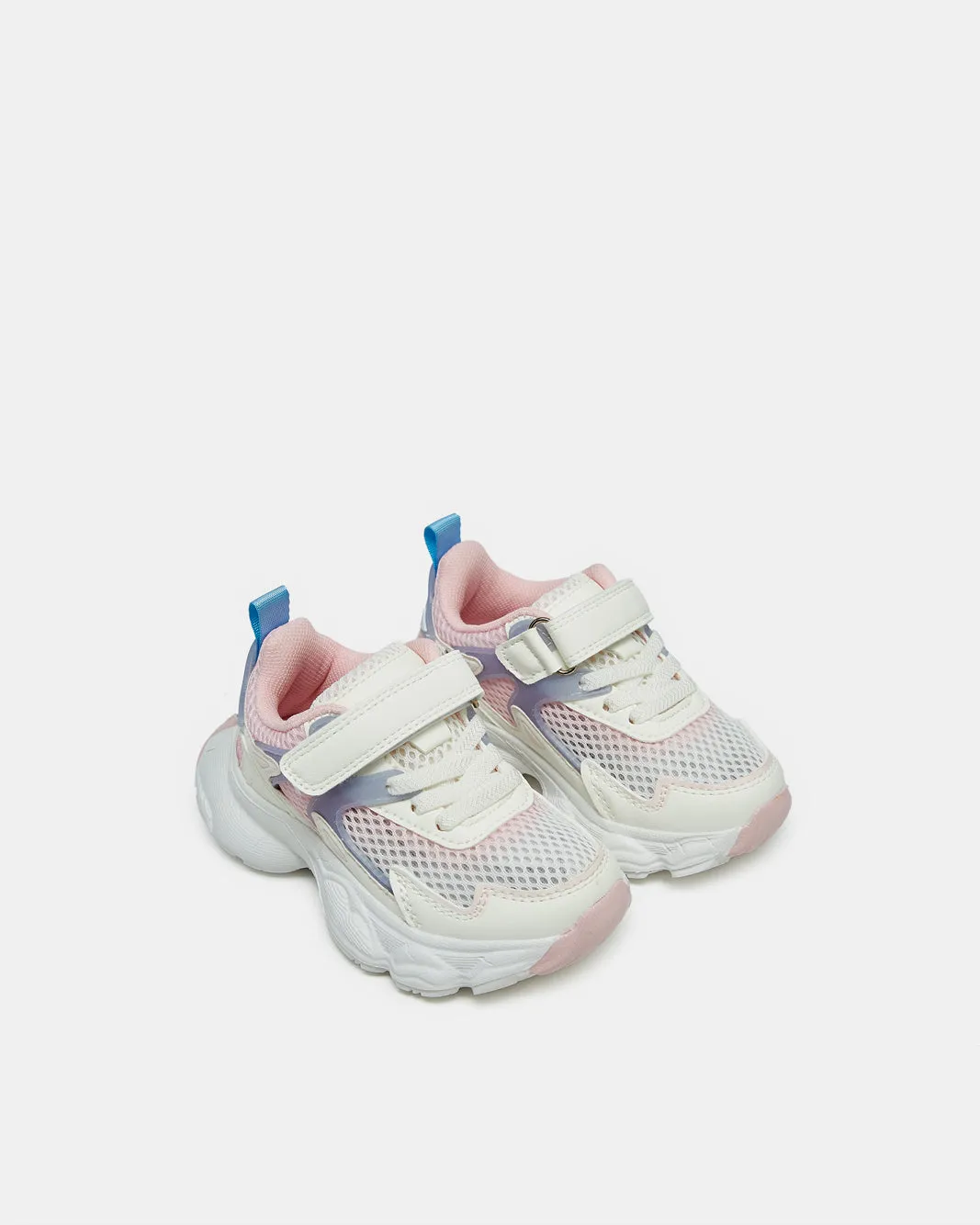 Girls White Velcro Mesh Trainer sold by Redtag product image thumbnail 2