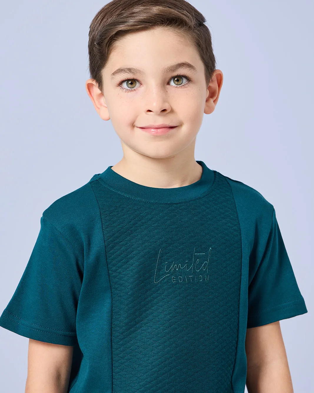 Boys Olive Jacquard T-Shirt sold by Redtag product image thumbnail 4