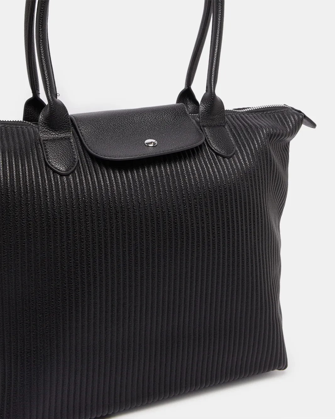 Women Black Solid Tote Bag sold by Redtag product image thumbnail 3