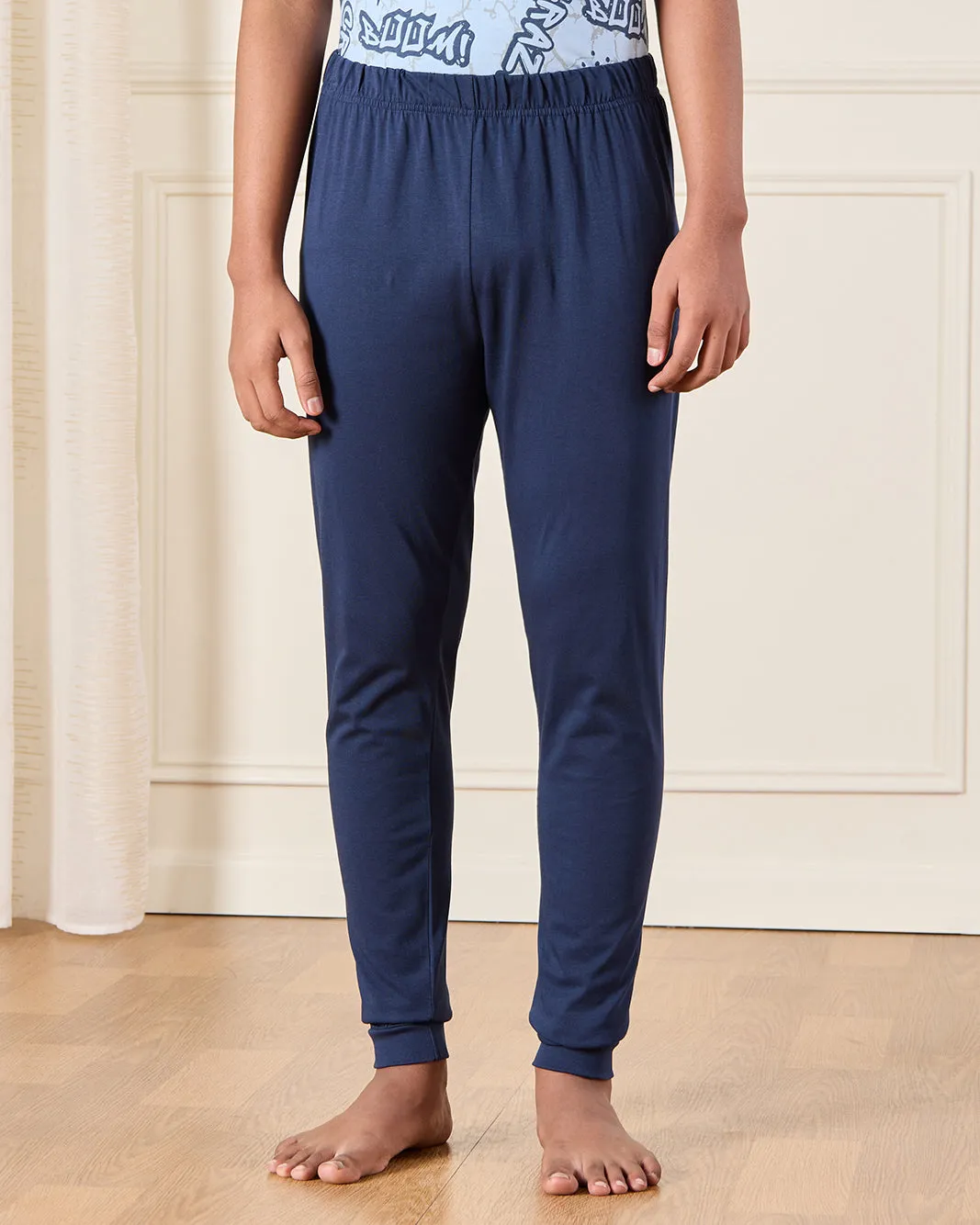 Senior Boys Blue And Navy Printed Pyjama Set (2 Piece) sold by Redtag product image thumbnail 3