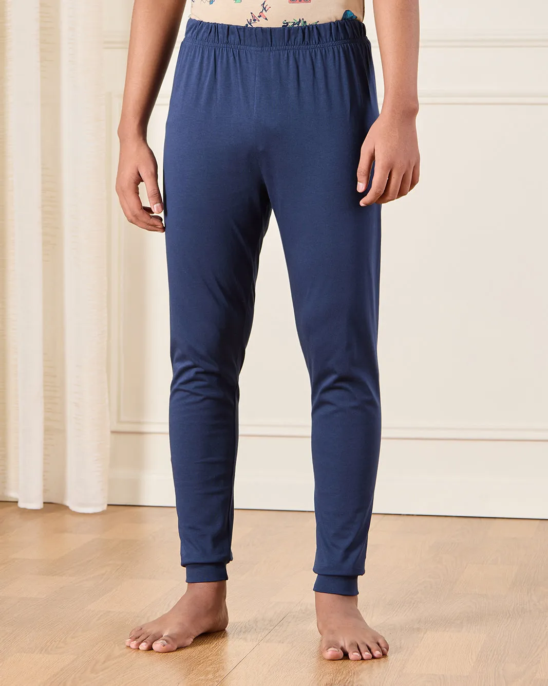 Senior Boys Beige And Blue Printed Pyjama Set (2 Piece) sold by Redtag product image thumbnail 3