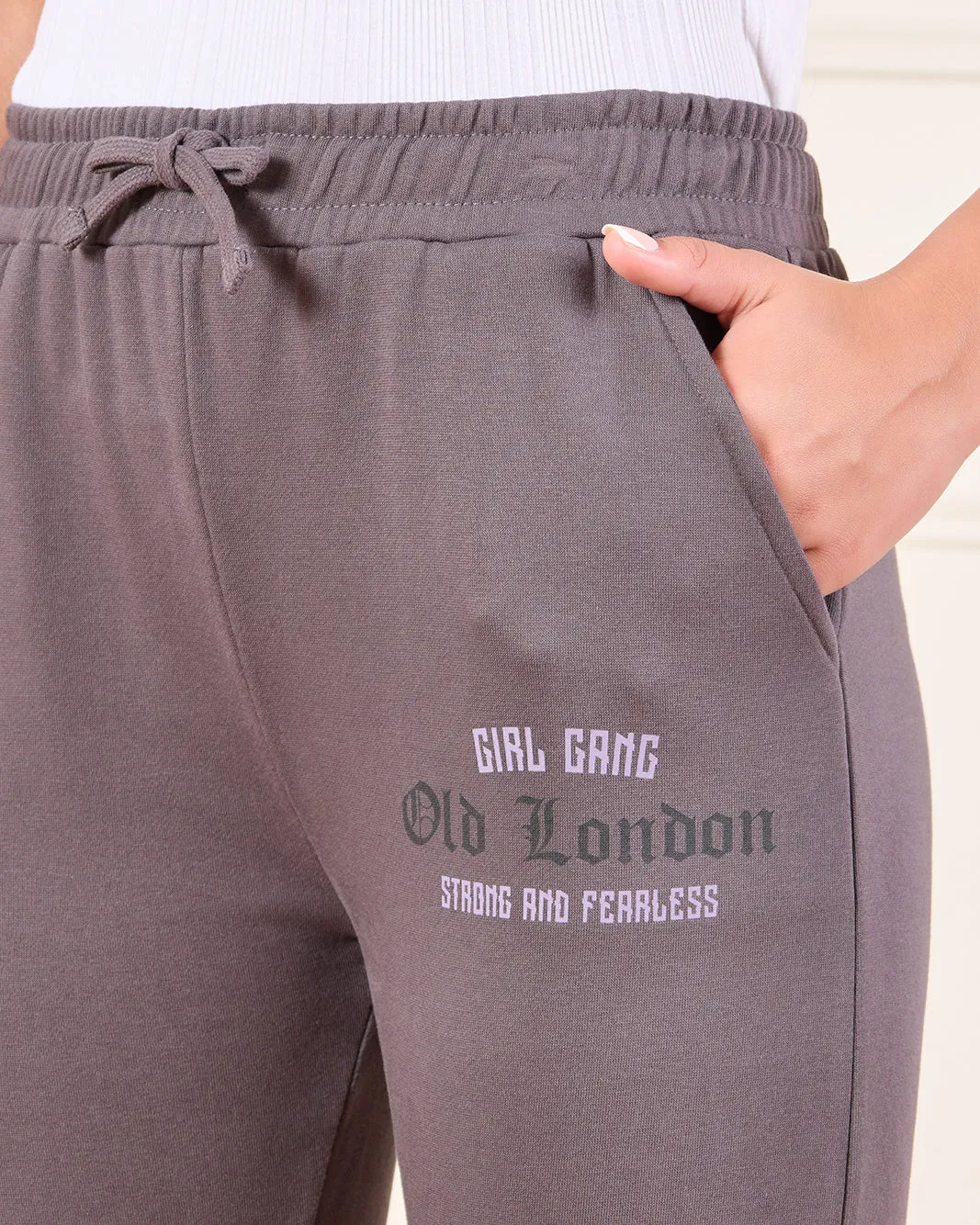 Senior Girls Charcoal Printed Track Pants sold by Redtag product image thumbnail 4