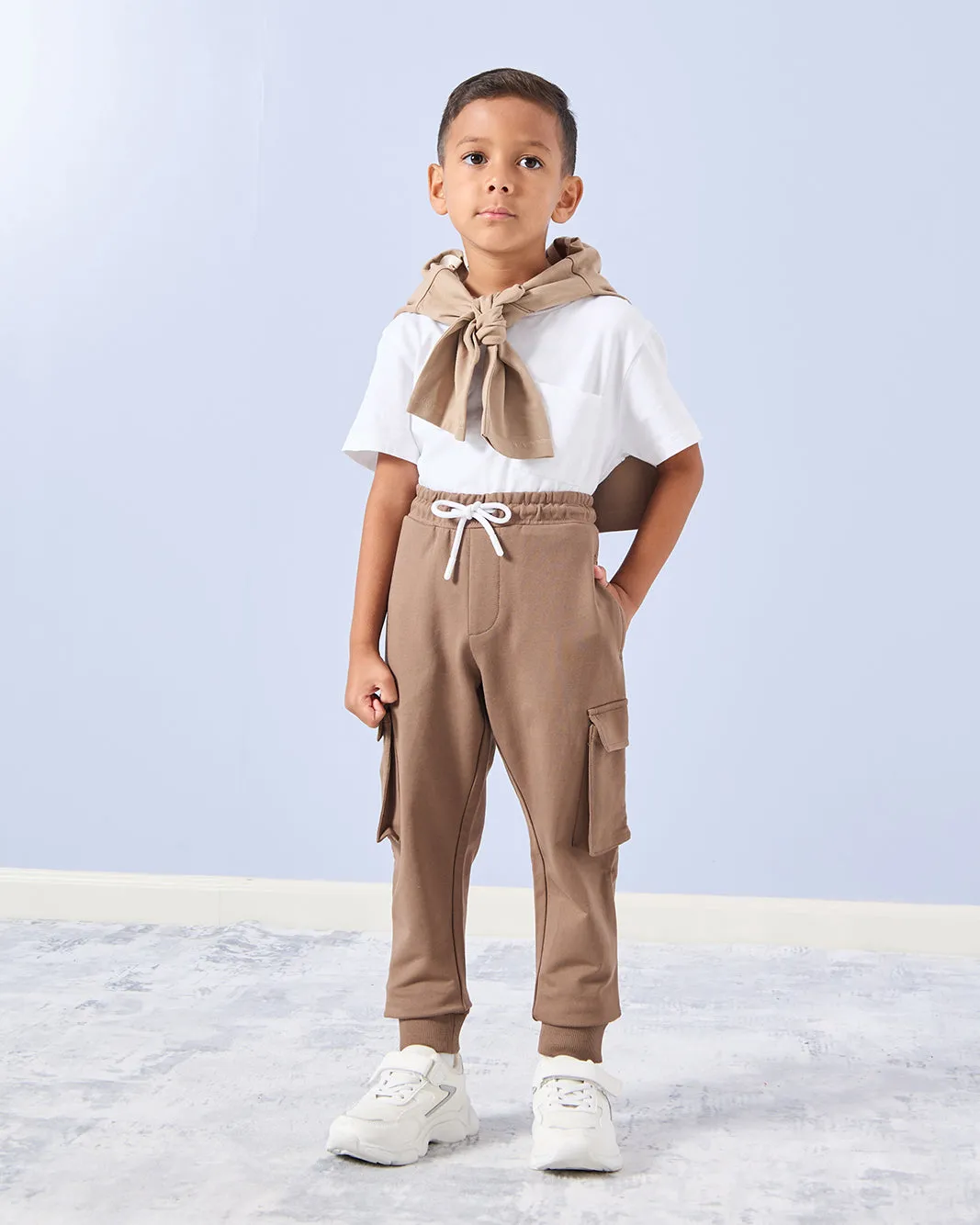 Boys Brown Cargo Pocket Track Pants sold by Redtag product image thumbnail 2