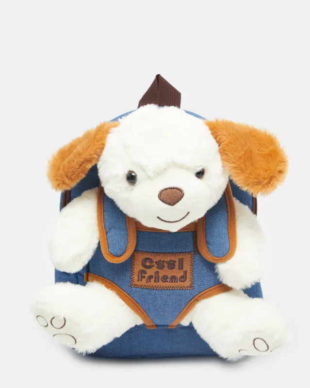 Girls White Fur Backpack sold by Redtag