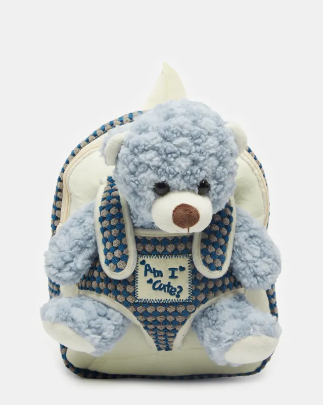 Girls Blue Fur Backpack sold by Redtag
