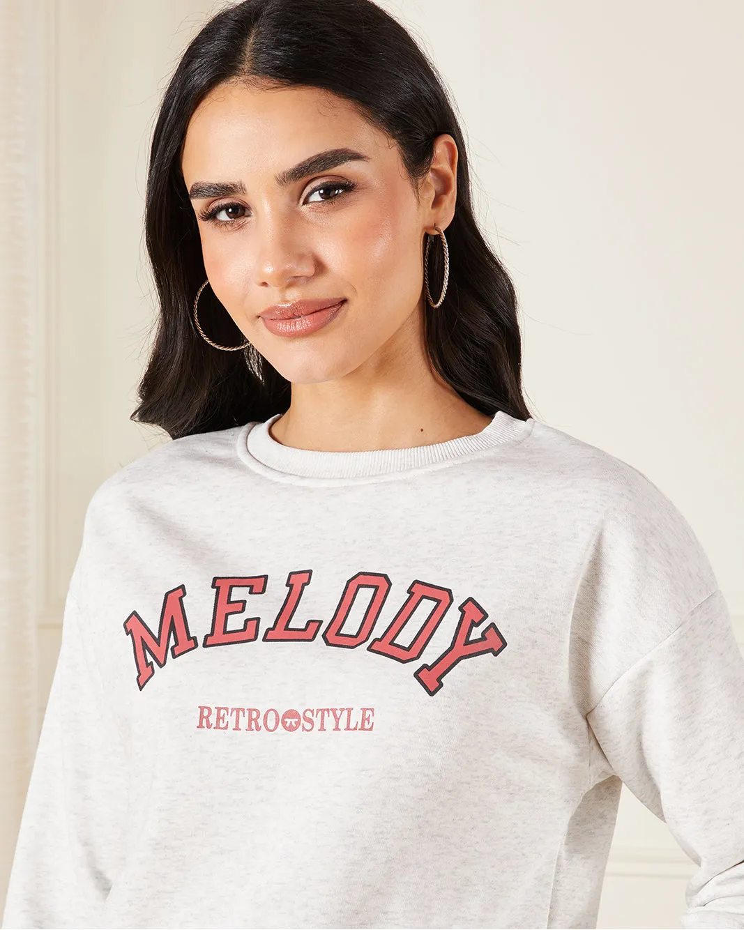 Women Grey Printed Sweatshirt sold by Redtag product image thumbnail 4