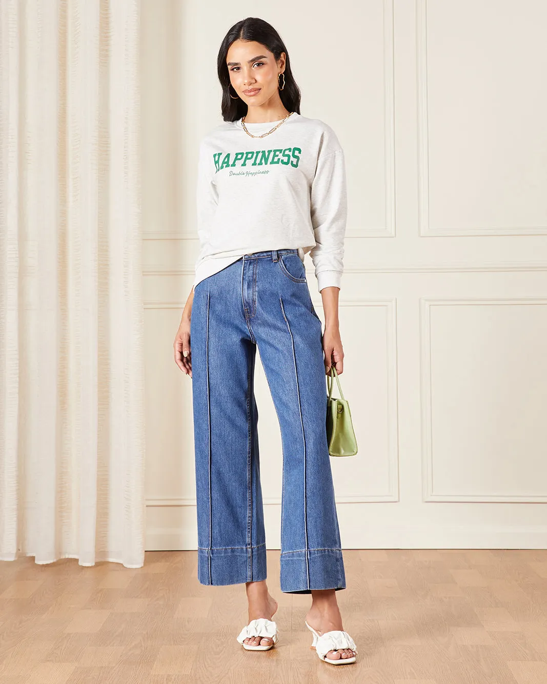 Women Grey Printed Sweatshirt sold by Redtag product image thumbnail 2