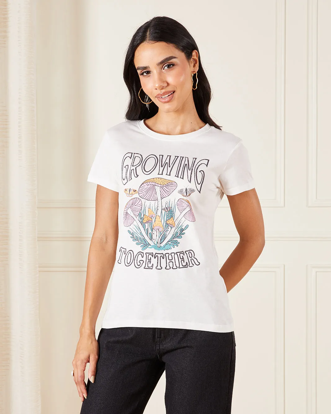 Women White Printed T-Shirt sold by Redtag