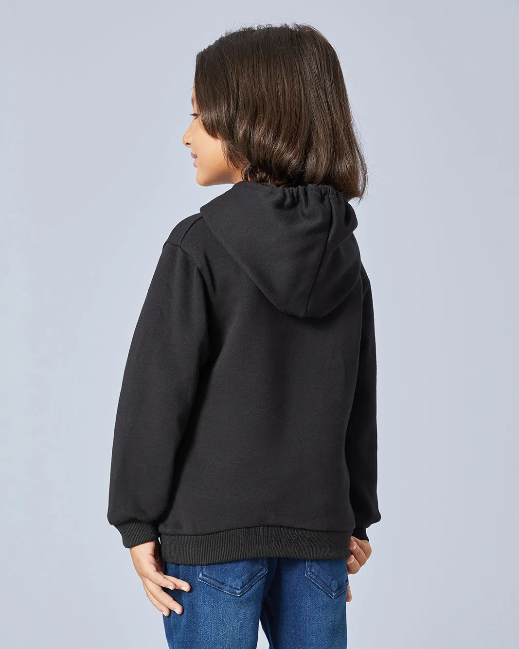 Boys Black Hooded Sweatshirt sold by Redtag product image thumbnail 3
