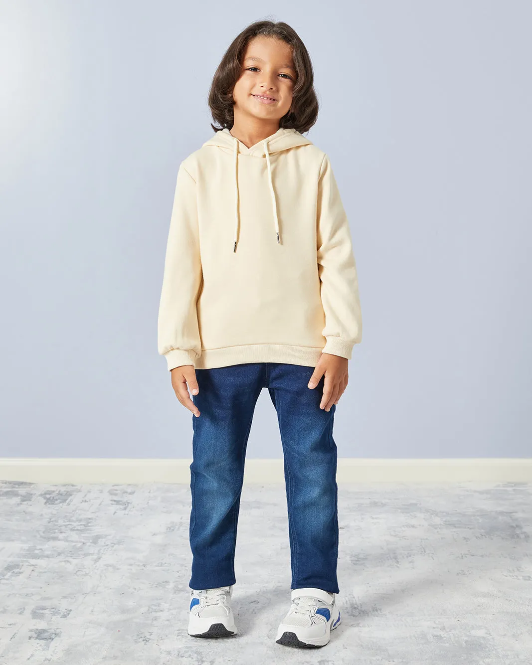 Boys Beige Hooded Sweatshirt sold by Redtag product image thumbnail 2