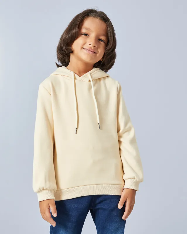 Boys Beige Hooded Sweatshirt sold by Redtag