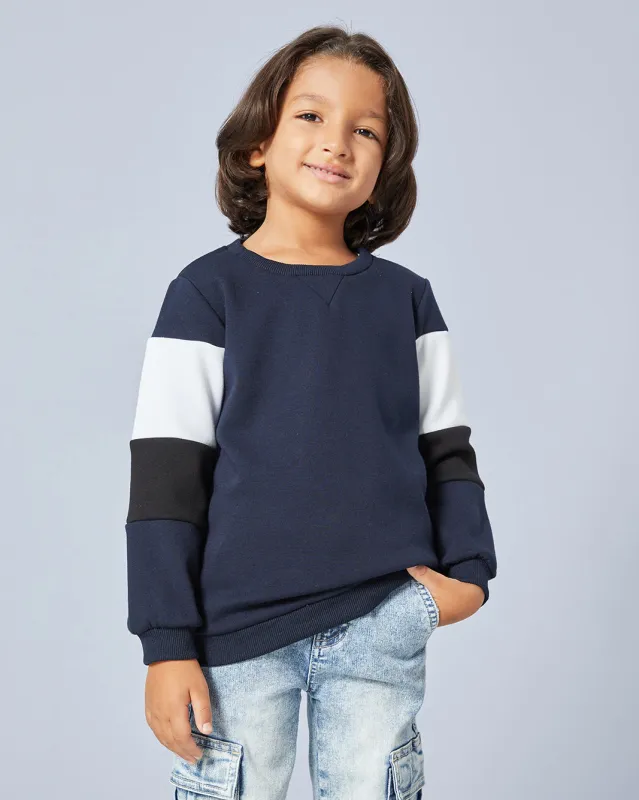 Boys Navy Long Sleeved Sweatshirt sold by Redtag