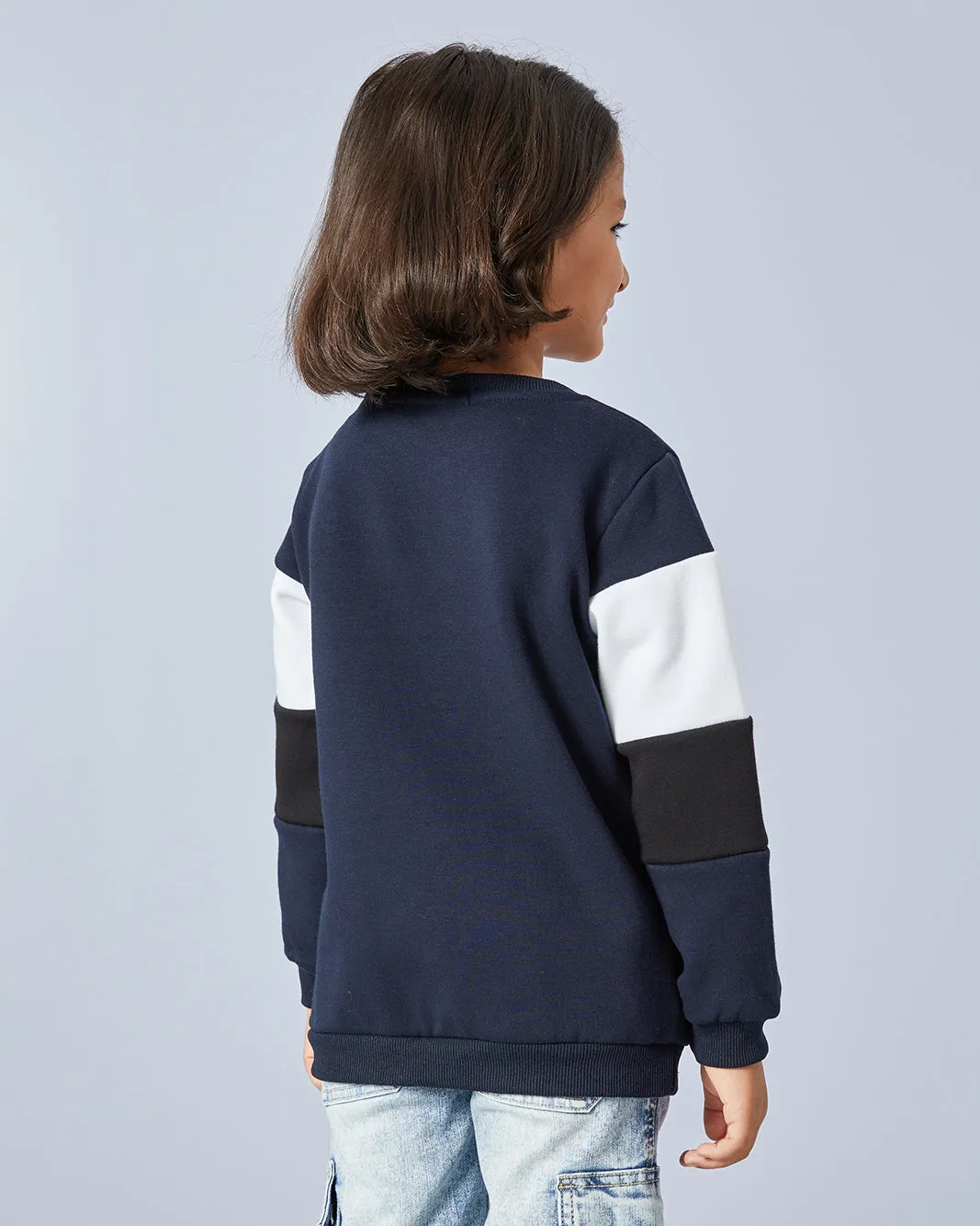 Boys Navy Long Sleeved Sweatshirt sold by Redtag product image thumbnail 3