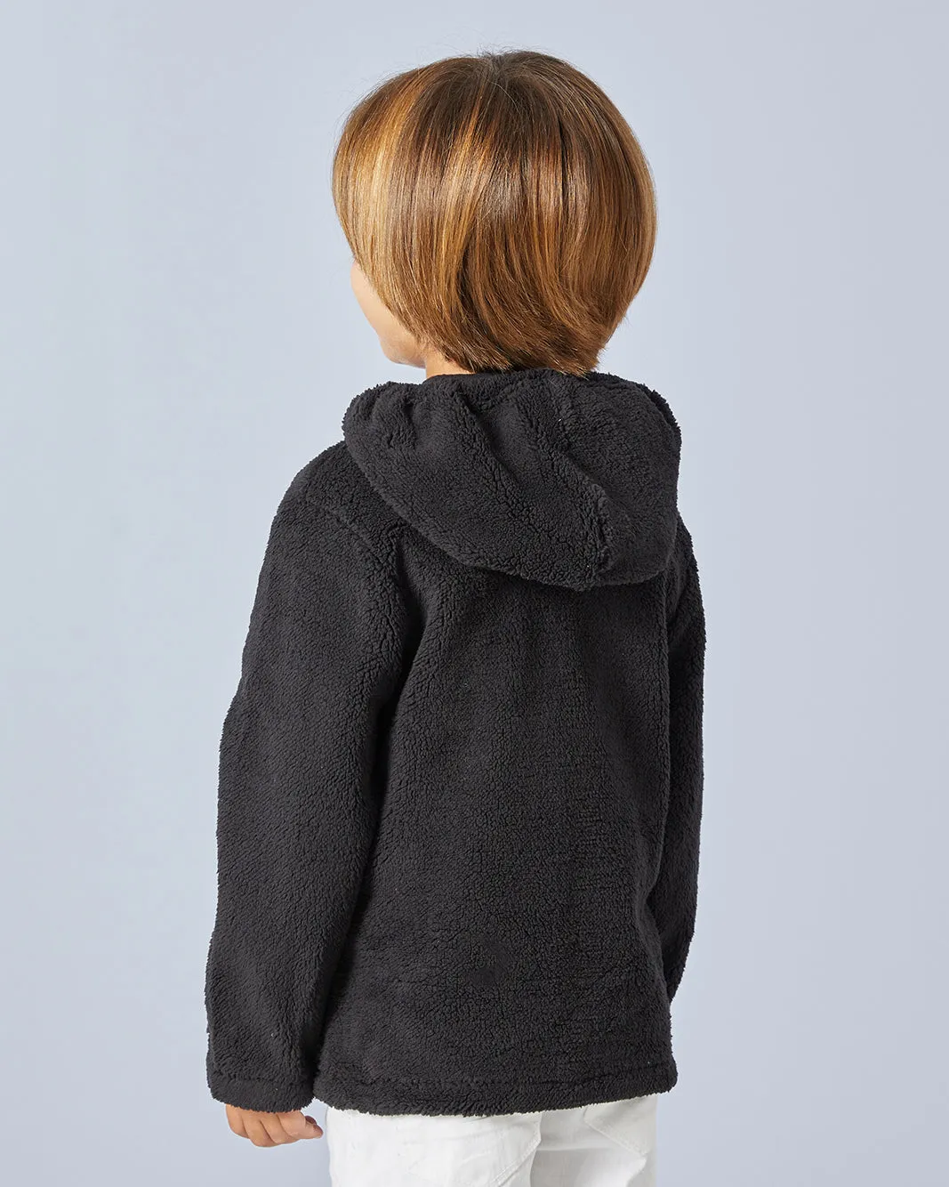 Boys Black Hooded Sweatshirt sold by Redtag product image thumbnail 3