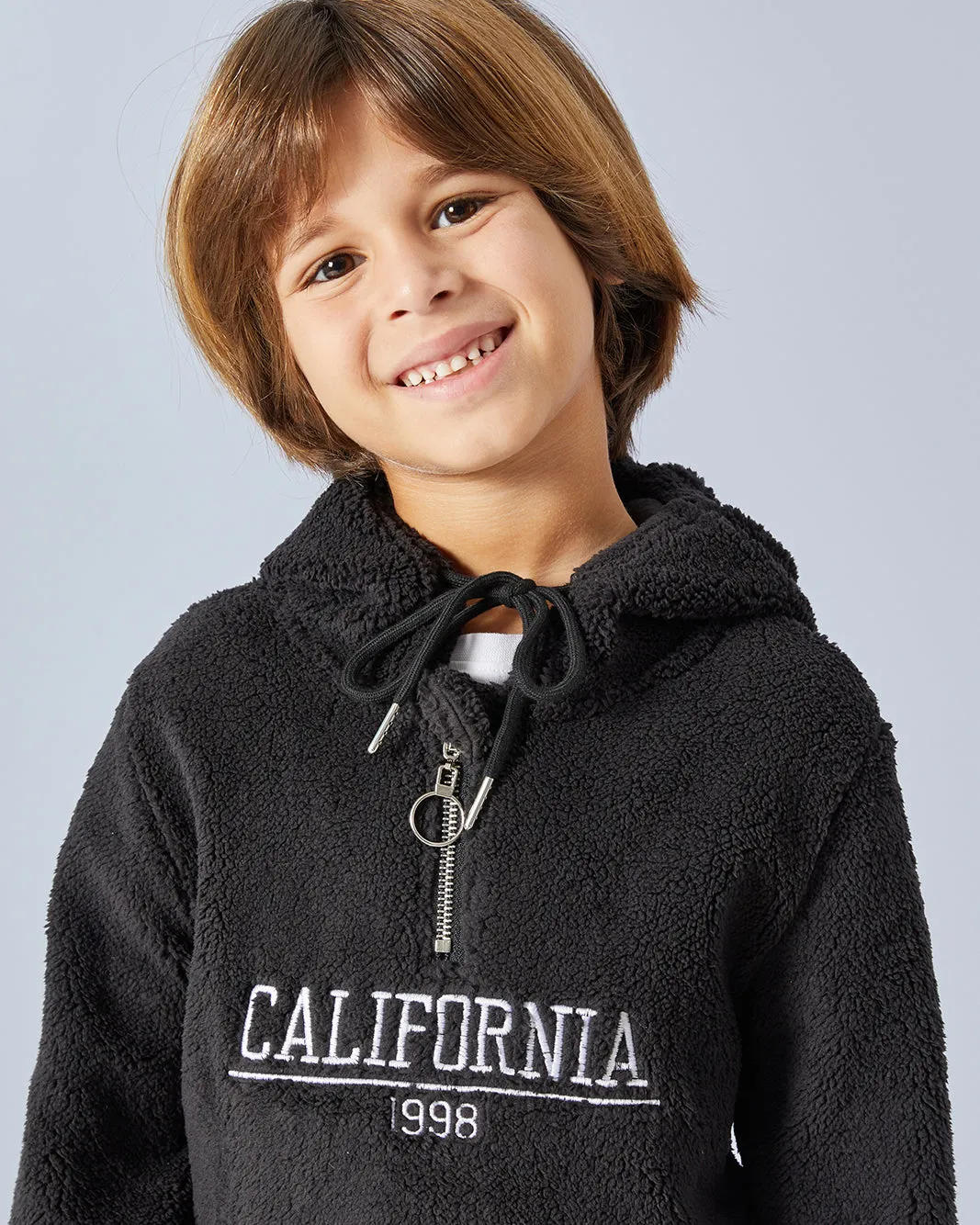 Boys Black Hooded Sweatshirt sold by Redtag product image thumbnail 4