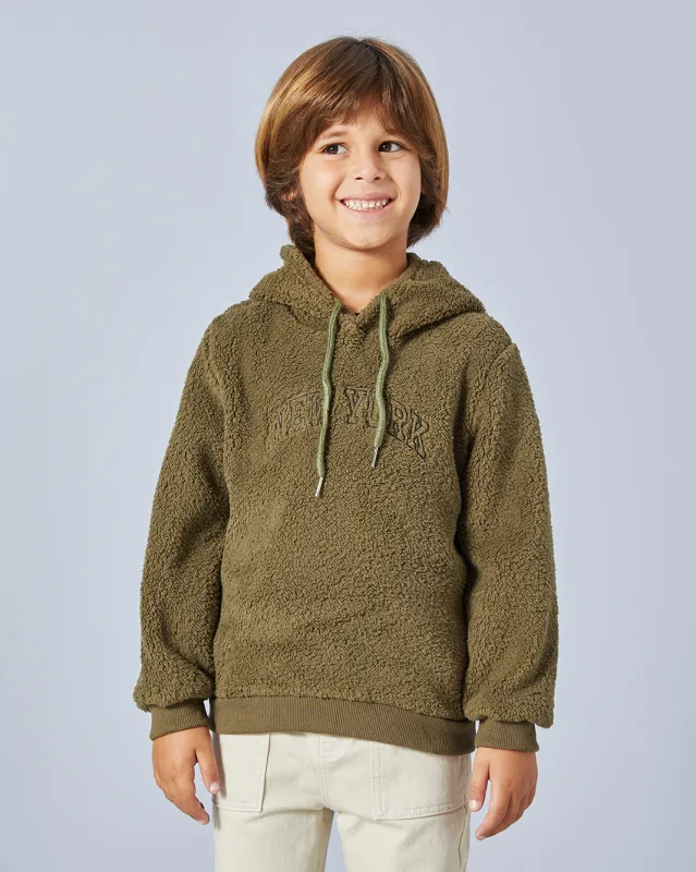 Boys Green Hooded Sweatshirt sold by Redtag