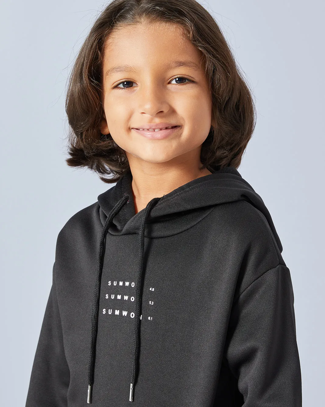 Boys Black Hooded Sweatshirt sold by Redtag product image thumbnail 4