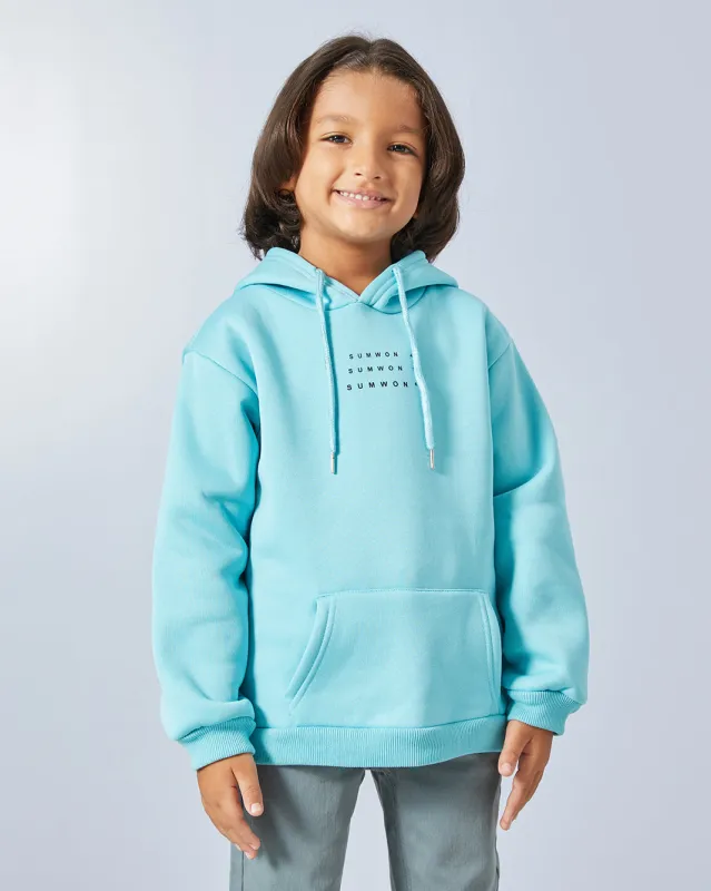 Boys Blue Hooded Sweatshirt sold by Redtag