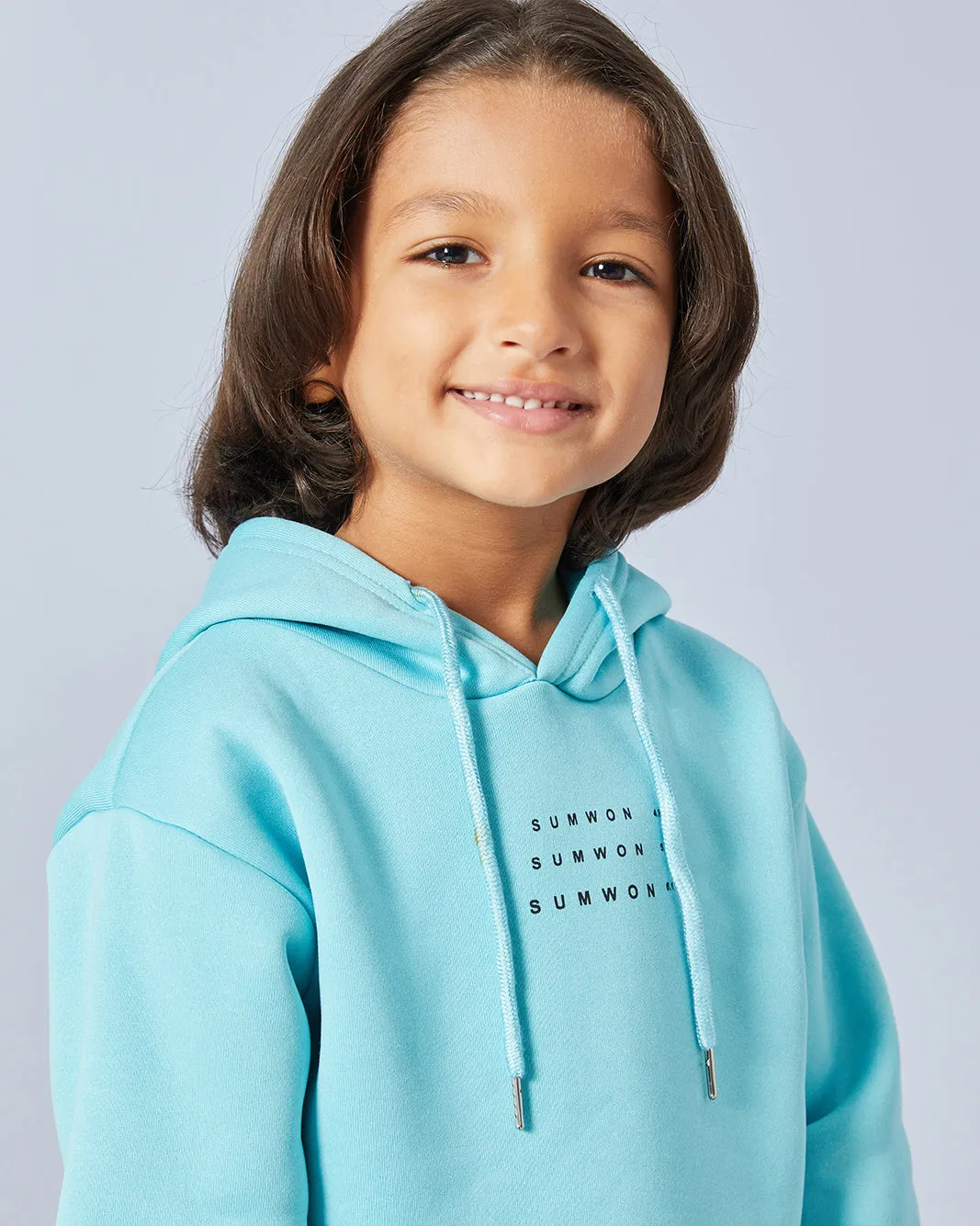 Boys Blue Hooded Sweatshirt sold by Redtag product image thumbnail 4