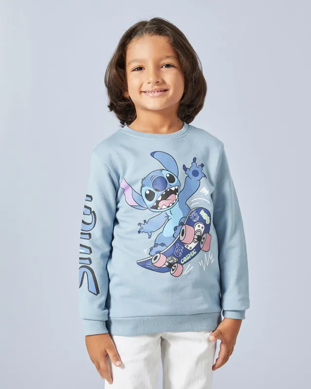 Boys Grey Stitch Crew Neck Sweatshirt sold by Redtag