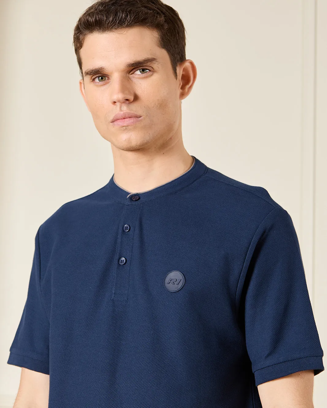 Men Navy Embroidered Polo Shirt sold by Redtag product image thumbnail 4