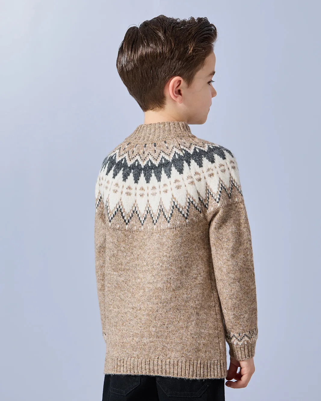 Boys Brown Knitted Pullover sold by Redtag product image thumbnail 3