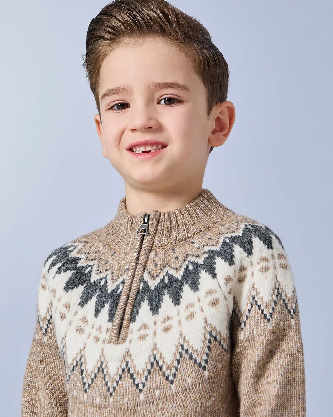 Boys Brown Knitted Pullover sold by Redtag product image thumbnail 4