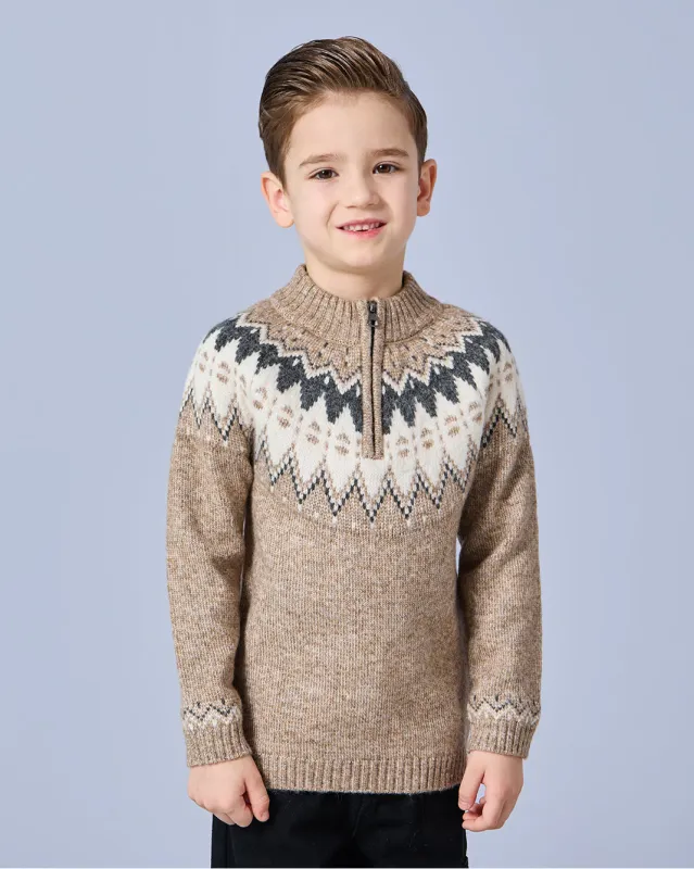 Boys Brown Knitted Pullover sold by Redtag