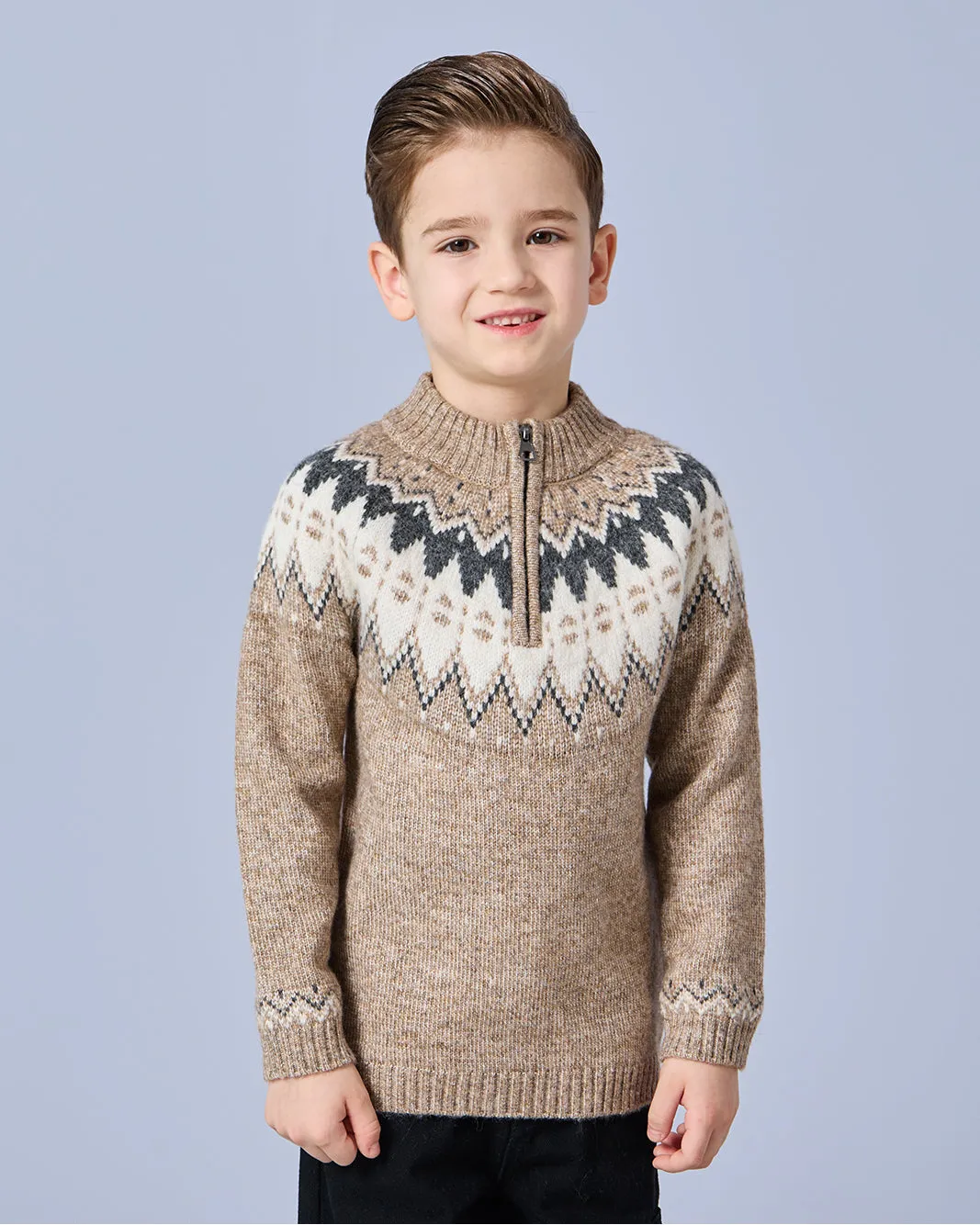 Boys Brown Knitted Pullover sold by Redtag